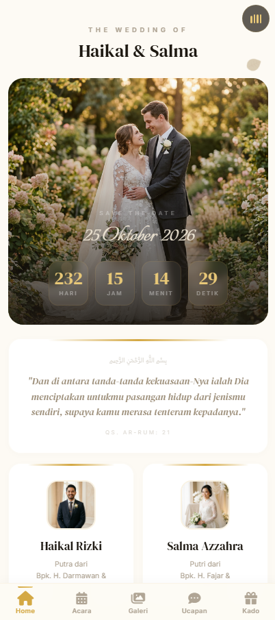 Template Elegance Gold