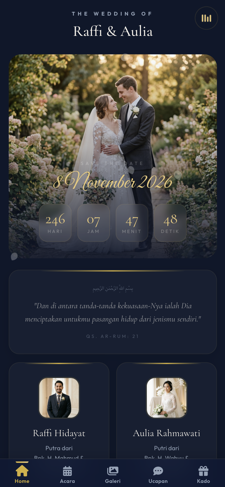 Template Rustic Floral